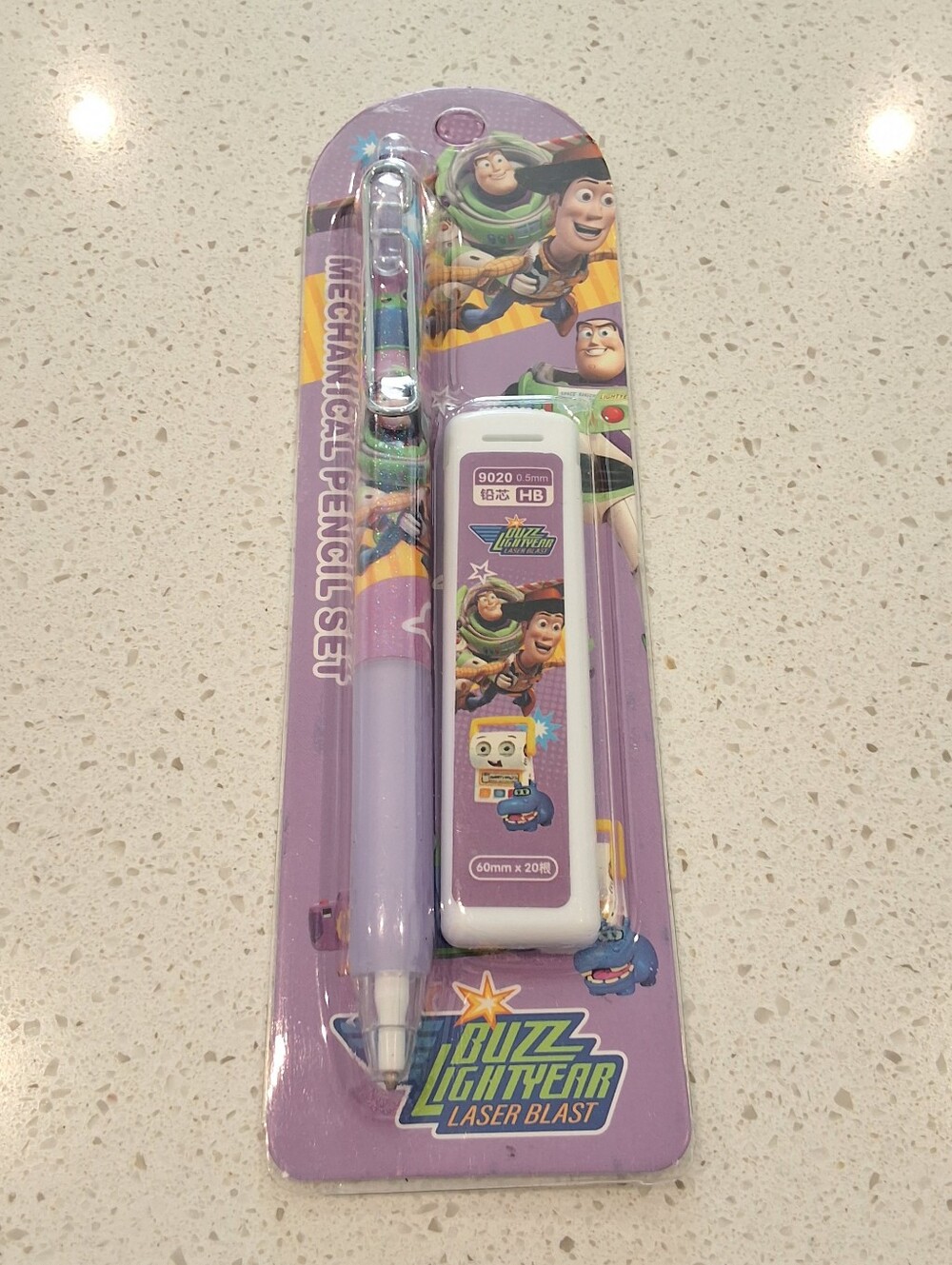 Toy Story Purple Mechanical Pencil And Lead Refills, NEW, 0.5 MM